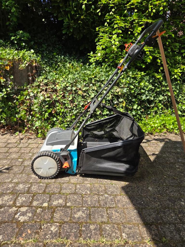 Gardena Elektrische Grasmaaier met Opvangzak, Ophalen, Cirkelmaaier, Gebruikt, Elektrische grasmaaier