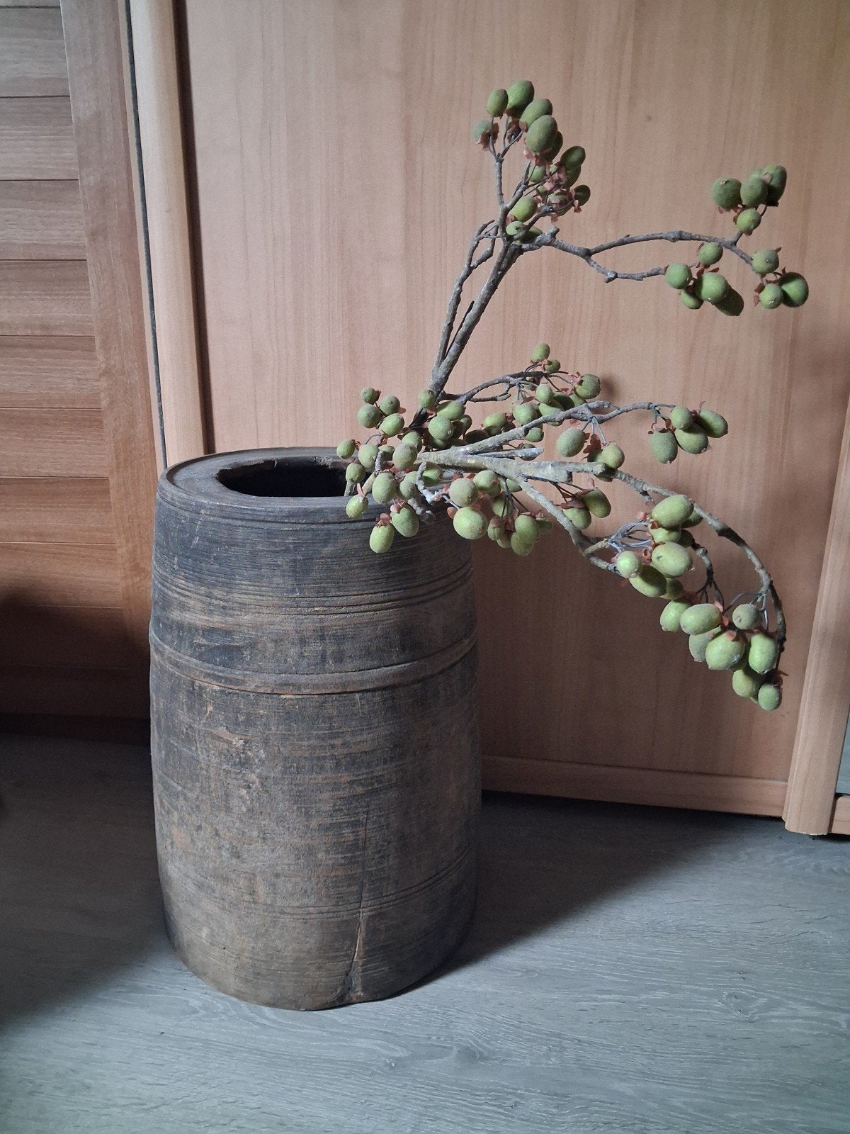 Groto naga kruik Hout- Uniek decoratiestuk, Ophalen, Inclusief decoratie, Zo goed als nieuw, 50 cm