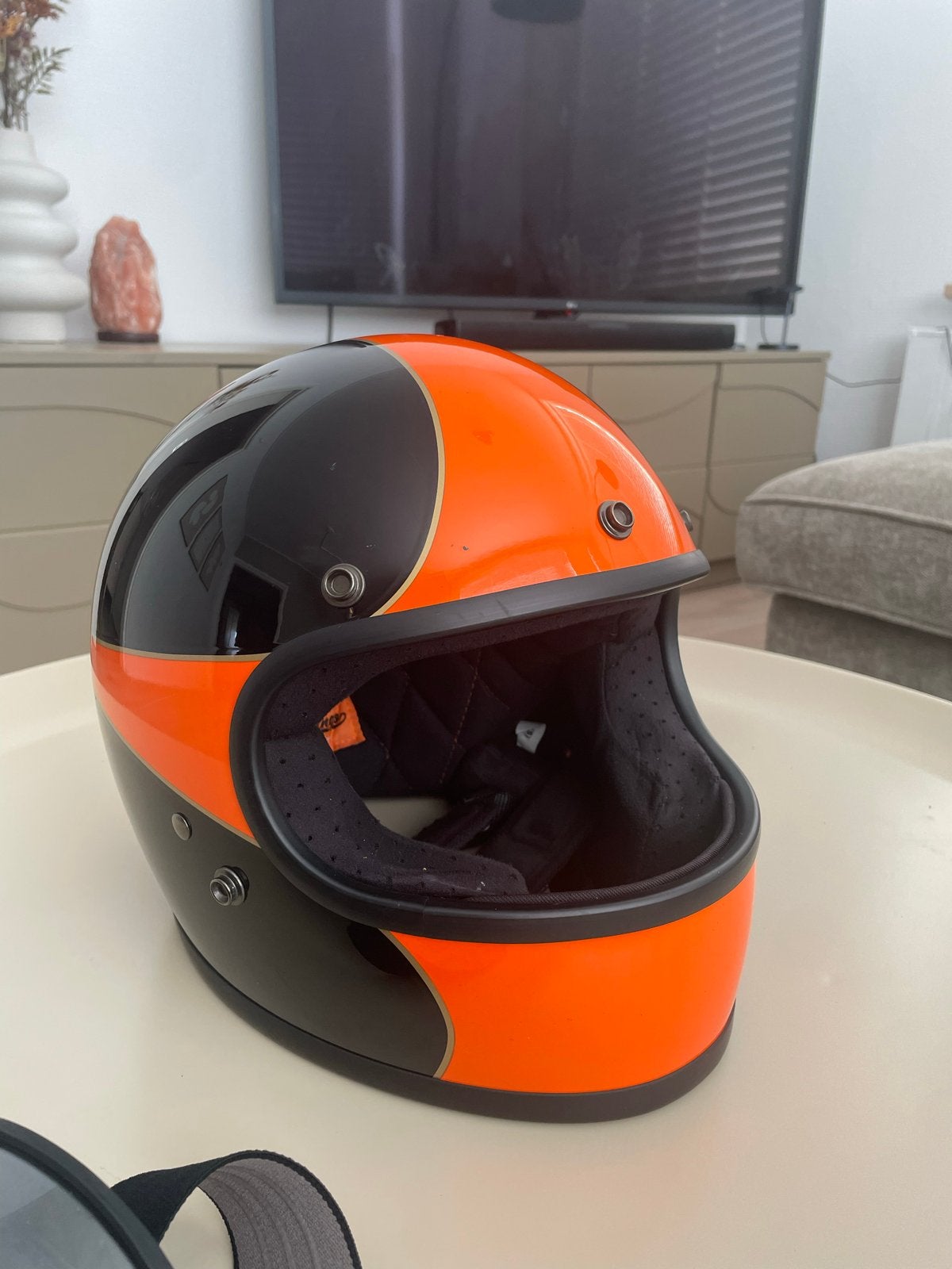 Biltwell Gringo S Limited Edition Oranje Zwart Helm, Overige merken, Heren, Ophalen of Verzenden, Integraalhelm