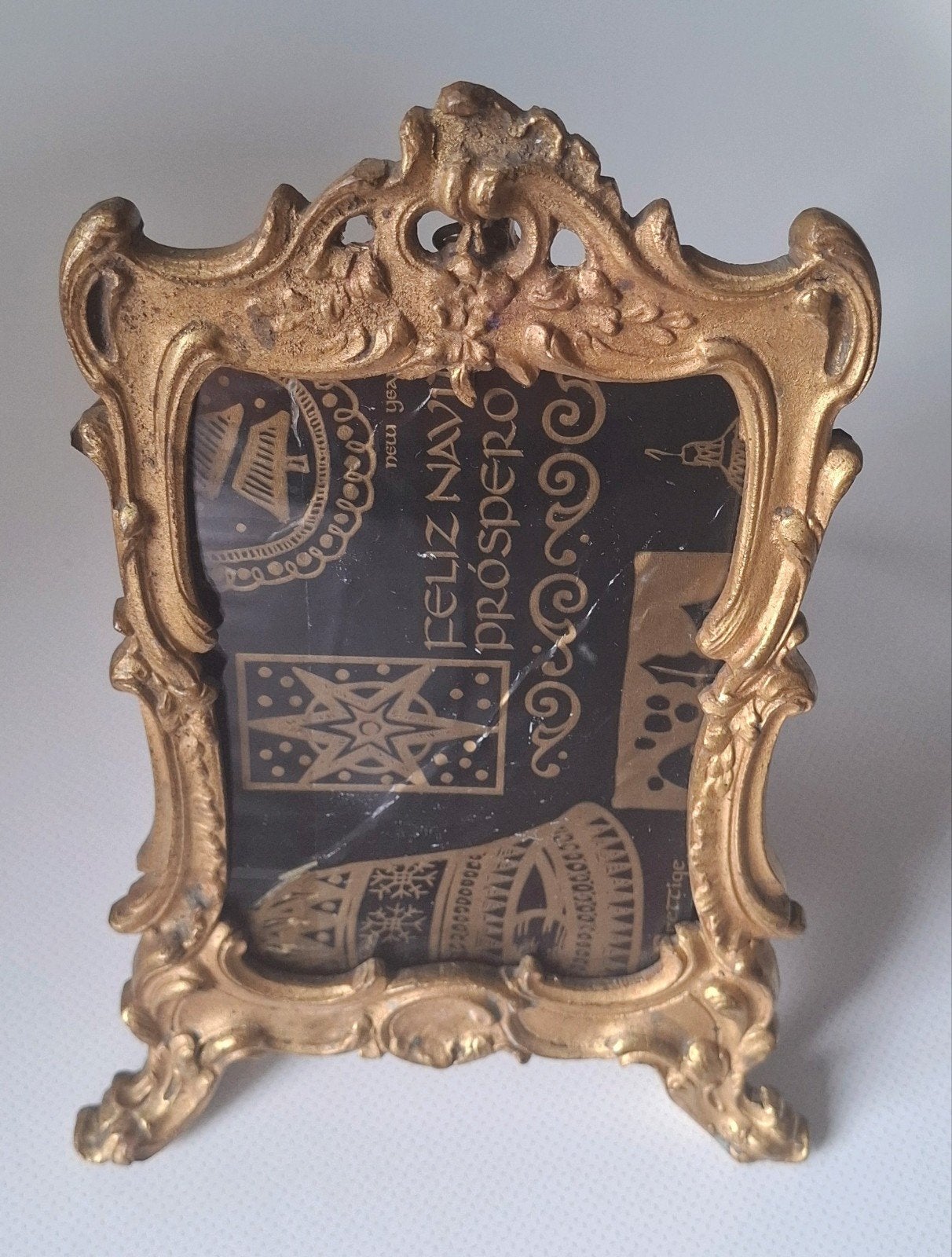 Messing Bronzen Art Nouveau Fotolijst / Fotokader, Huis en Inrichting, Woonaccessoires | Schilderijen, Tekeningen en Foto's, Minder dan 50 cm