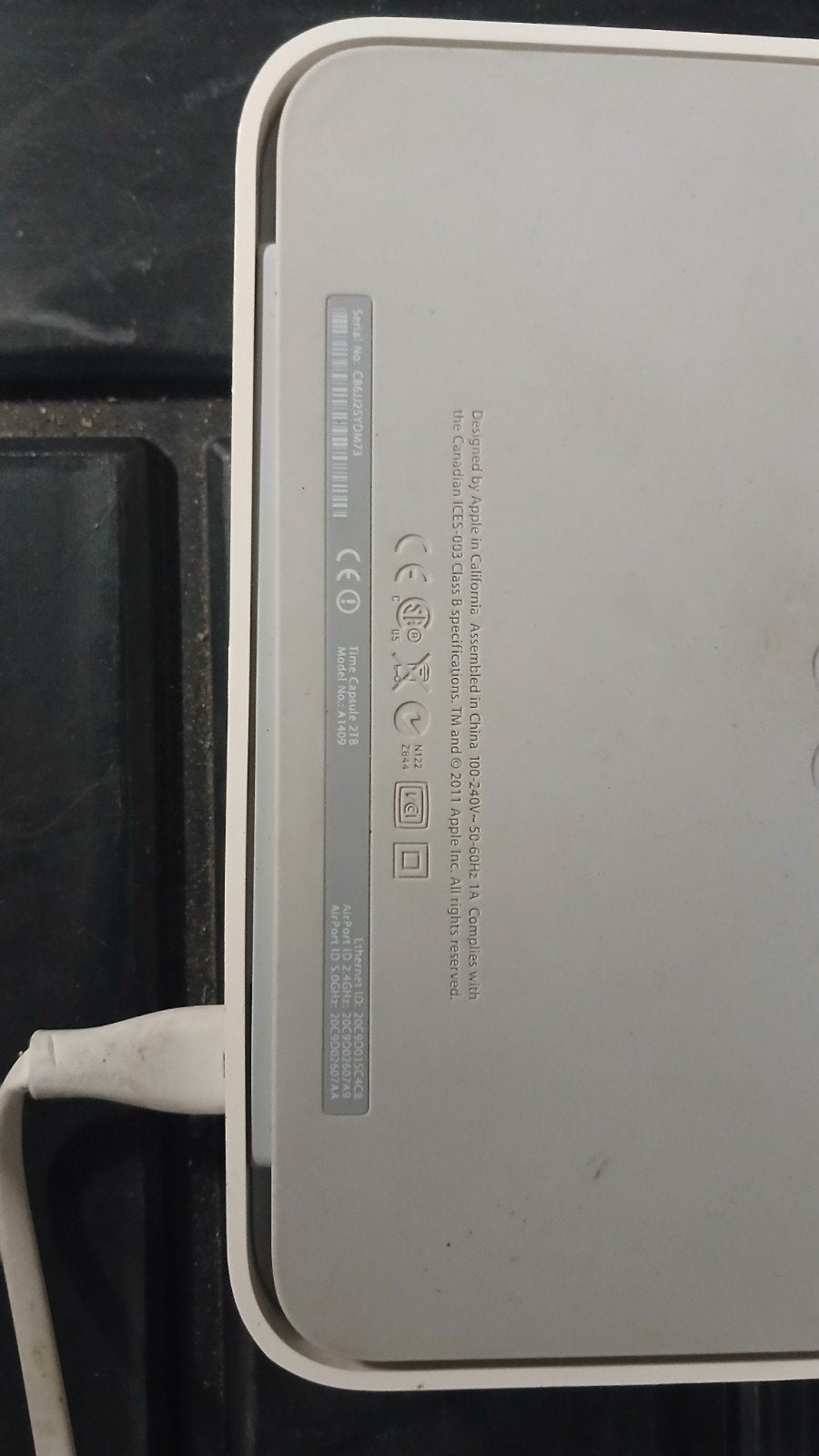 Apple AirPort Time Capsule A1409 Router met modem, Computers en Software, Routers en Modems, Gebruikt, Router met modem, Ophalen