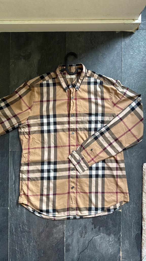 Originele Burberry blouse maat L, Kleding | Heren, Ophalen of Verzenden, Zo goed als nieuw, Overige kleuren, Halswijdte 41/42 (L)