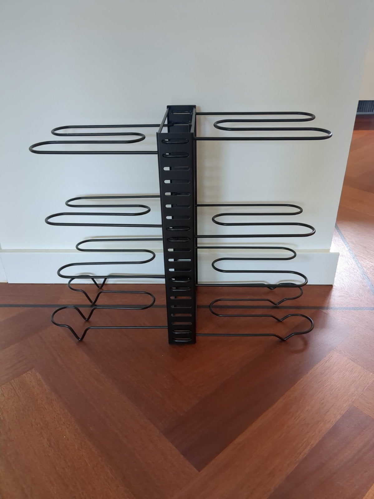 Pannenrek verstelbaar 8 keukenpannen staand XL metaal staal, Ophalen of Verzenden, Gebruikt, Modern, Metaal