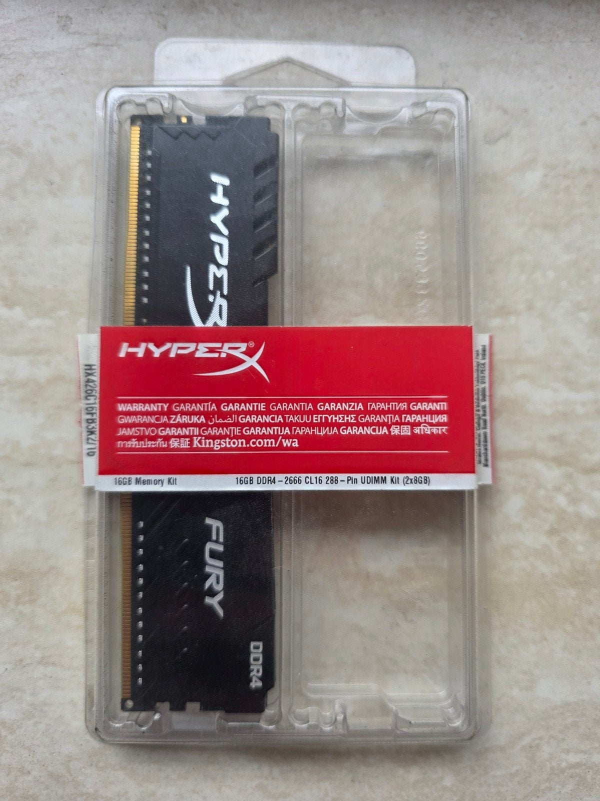 1x HyperX Fury 8gb DDR4 stick, Computers en Software, RAM geheugen, Ophalen, Gebruikt, DDR4, Desktop