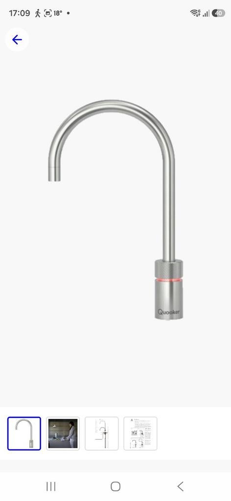 Quooker Nordic Single Tap - RVS, Overige typen, Ophalen of Verzenden, Metaal, Overige merken