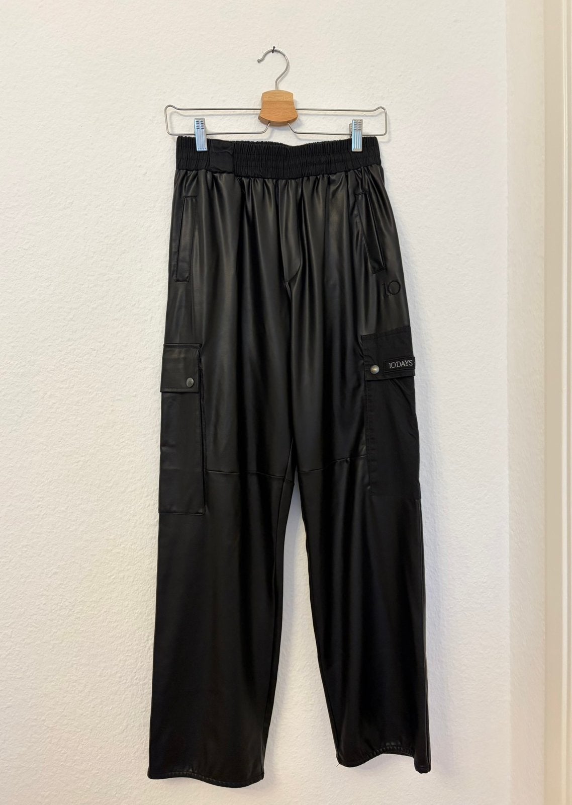 10DAYS Faux Leren Cargo Jogger Maat S, Zwart, Ophalen of Verzenden, Zo goed als nieuw, Maat 36 (S)
