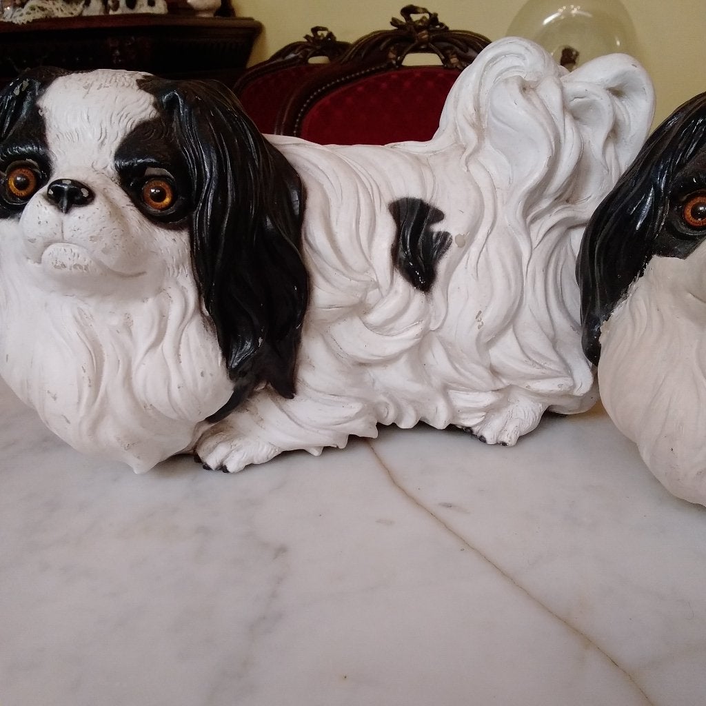 2 prachtige grote honden beelden. Gesigneerd, Antiek en Kunst, Verzenden