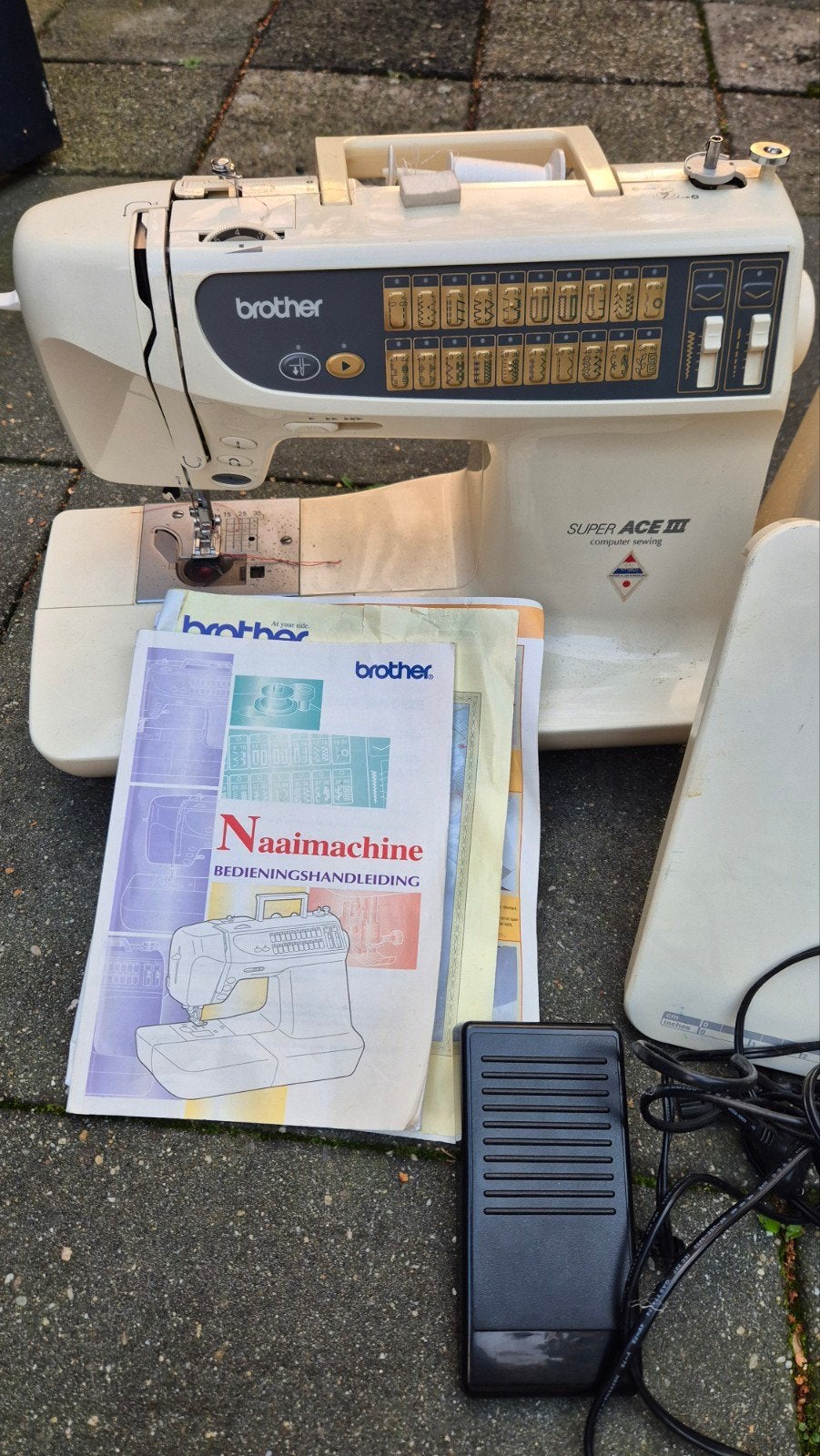 Brother Super Ace III Naaimachine - Compleet met handleiding, Ophalen, Gebruikt, Naaimachine, Brother