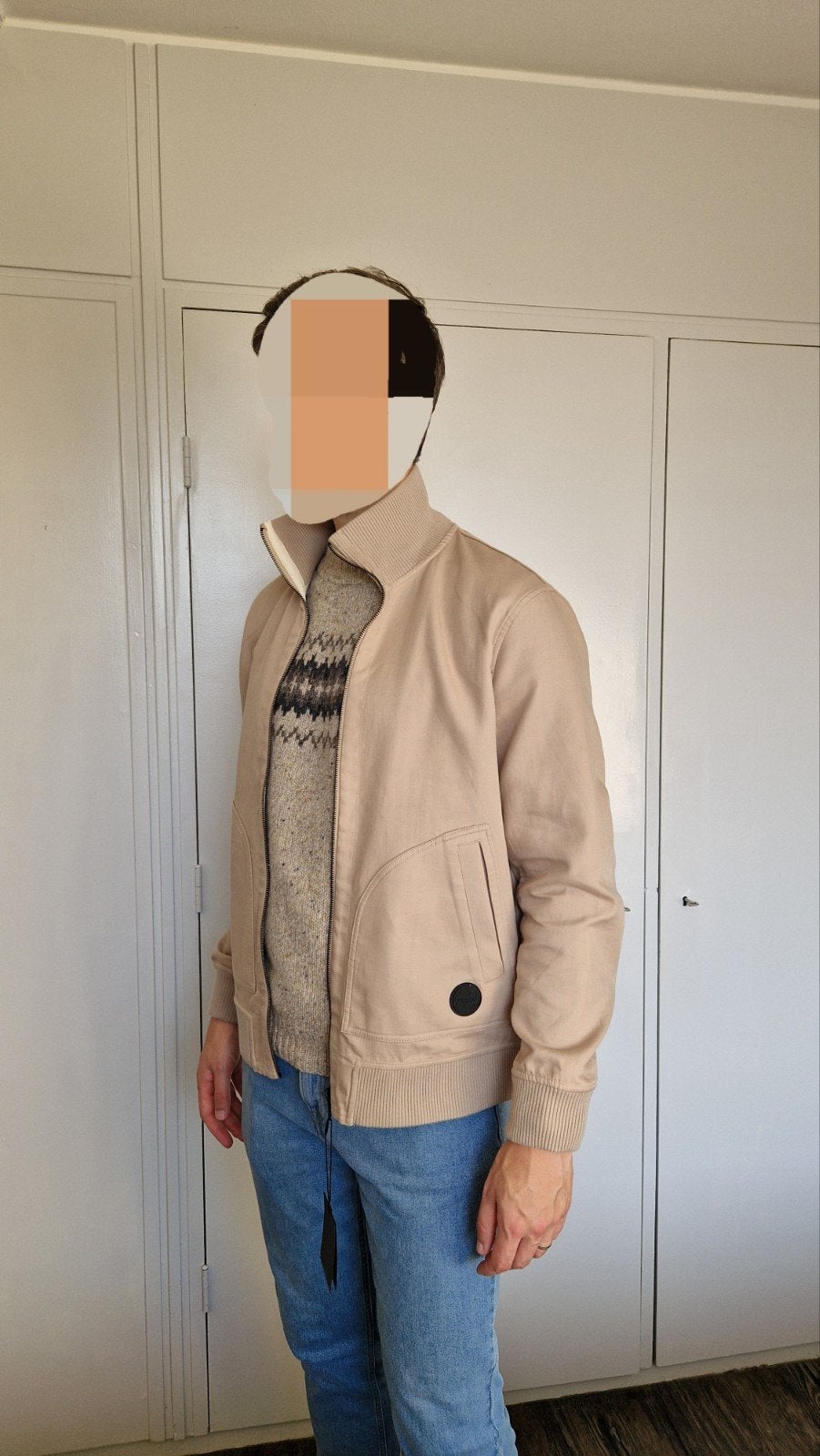 Stijlvol Beige Bomberjack Ted Baker- Nieuw met labels, Maat 52/54 (L), Ted Baker, Beige, Nieuw