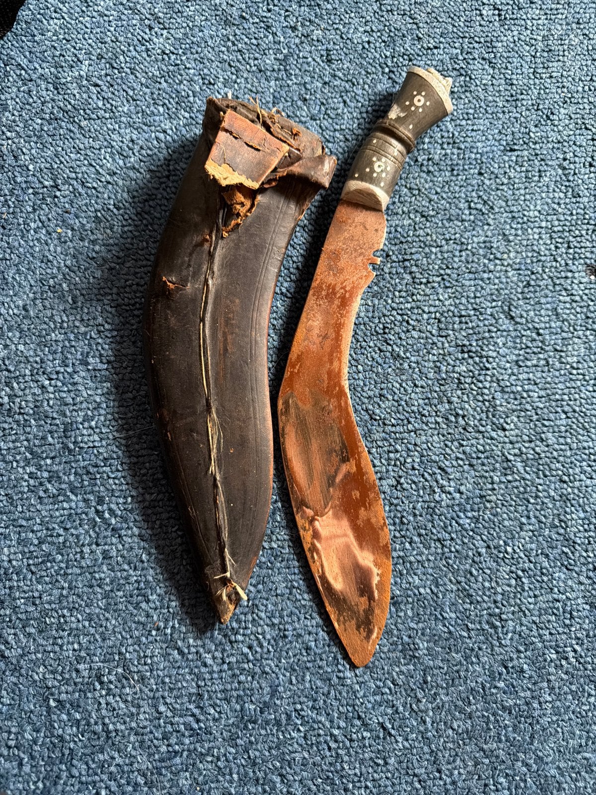 Vintage Kukri Mes met Schede - Handgemaakt, Ophalen of Verzenden