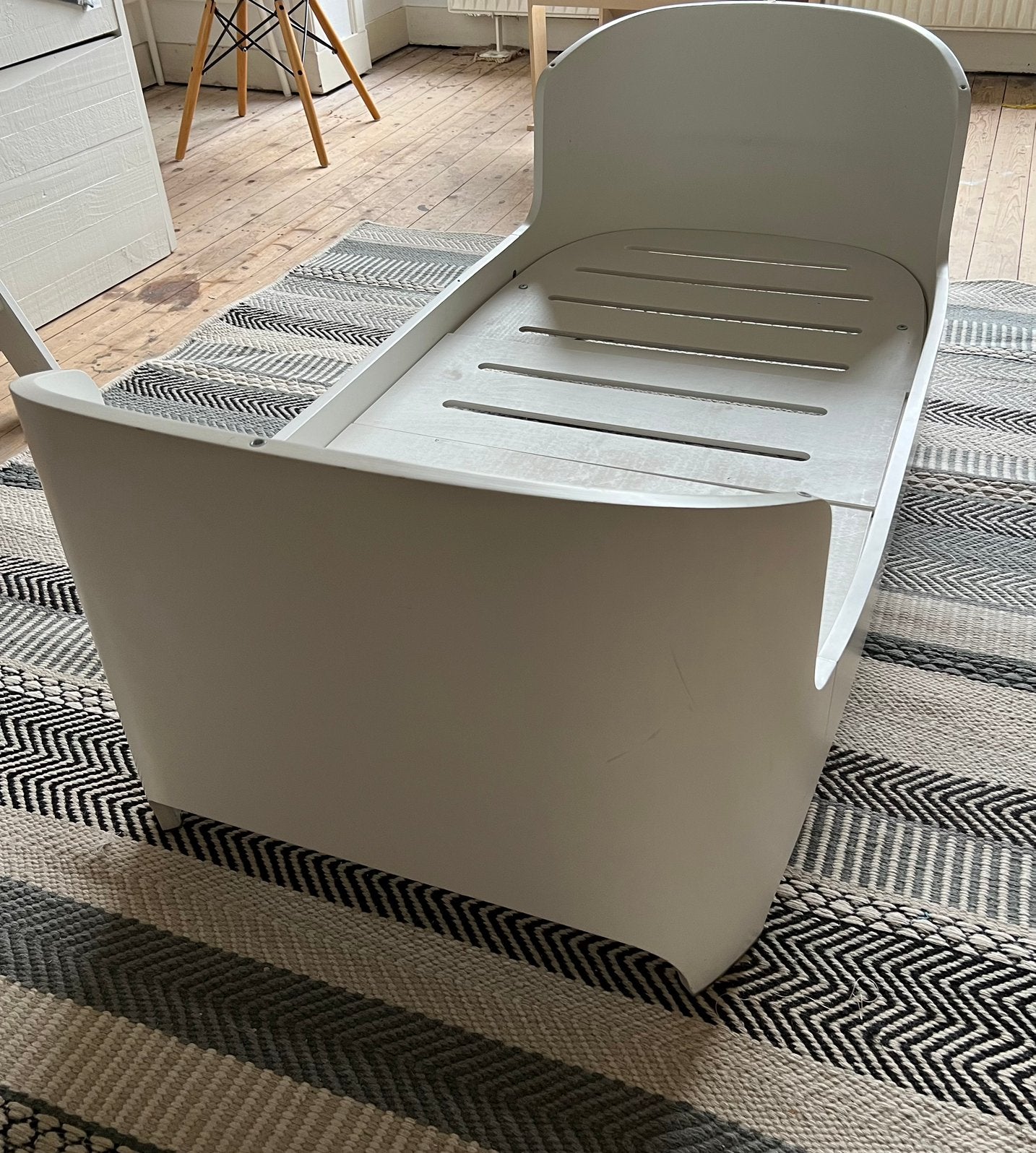 Kinderbed Leander Classic Meegroeibed White, Ophalen of Verzenden, Zo goed als nieuw, 180 cm of meer, 70 tot 85 cm