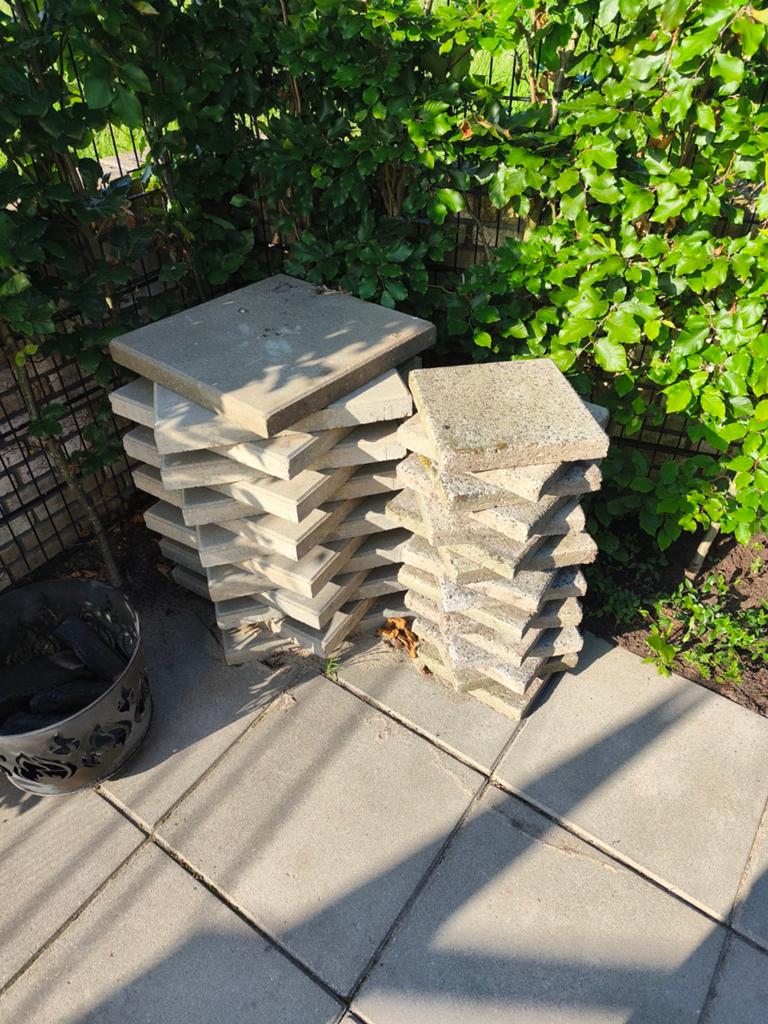GratisTerrastegels 30x30, Ophalen, Gebruikt, Minder dan 5 m², Beton