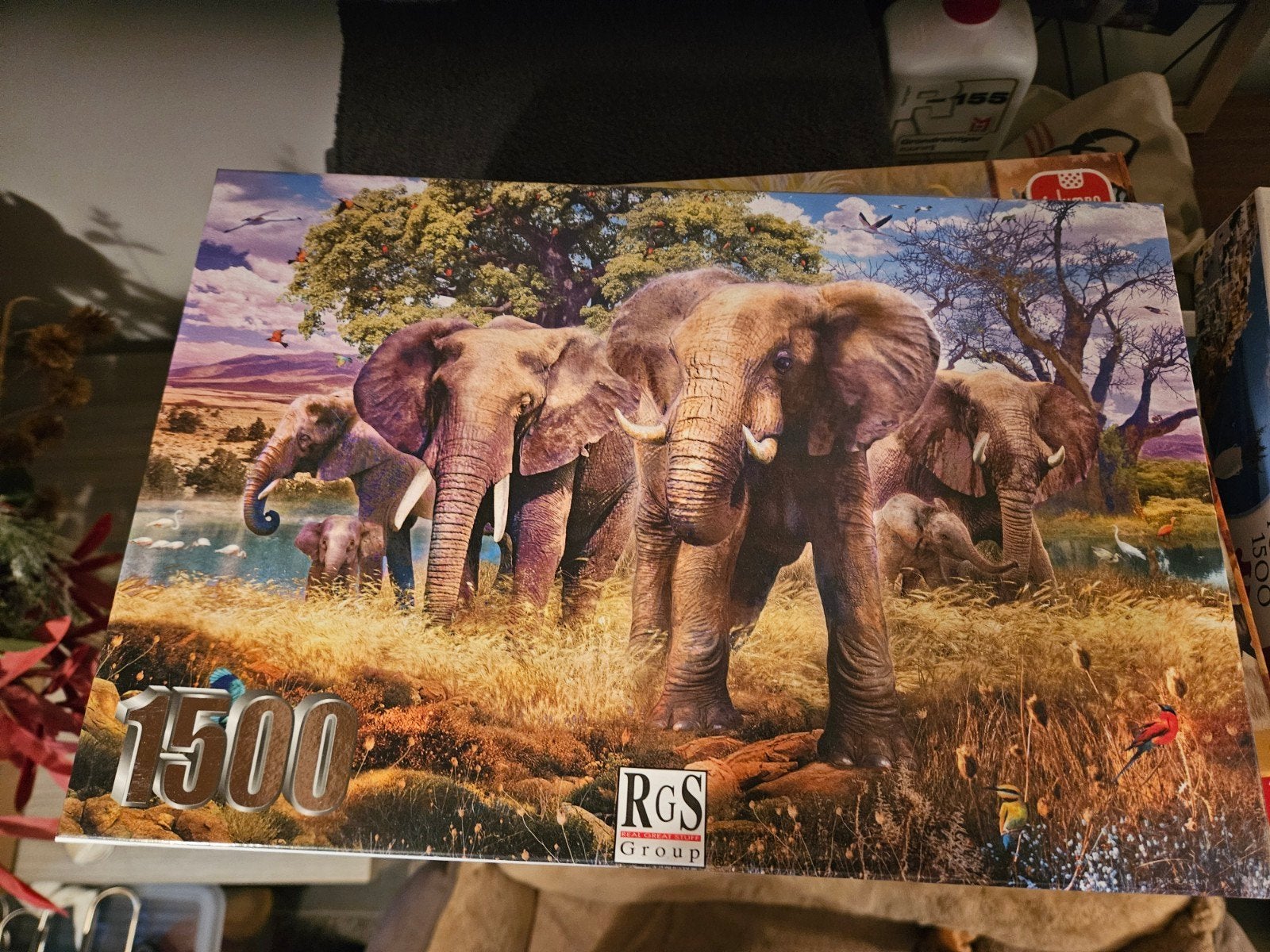 puzzel 1500 stukjes olifant nieuw, Ophalen of Verzenden, 500 t/m 1500 stukjes, Nieuw