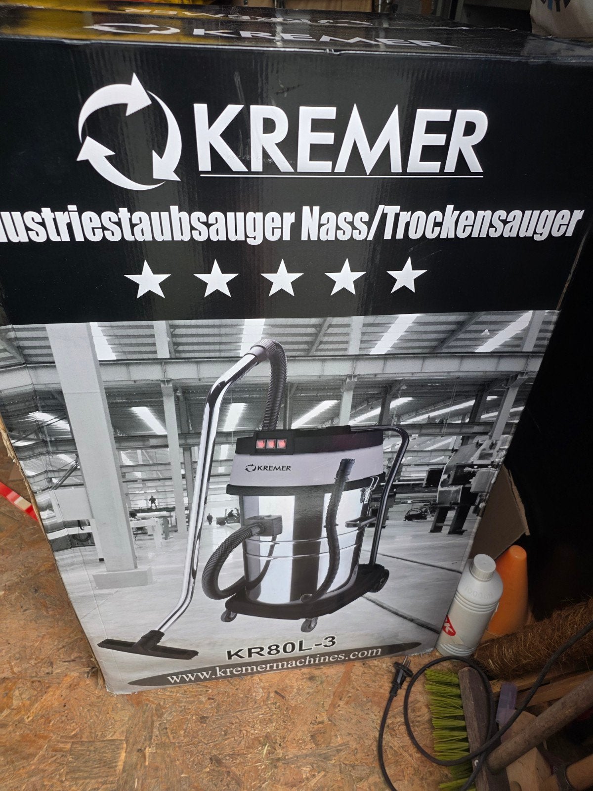 Kremer Nat/Droogzuiger KR80L-3 - Krachtig en Nieuw!, Ophalen, Nieuw