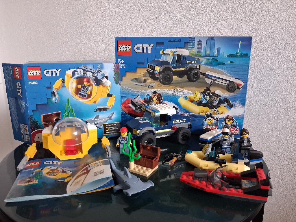 Lego City watersets 60272 en 60263, City, Lego, Ophalen of Verzenden, Complete set