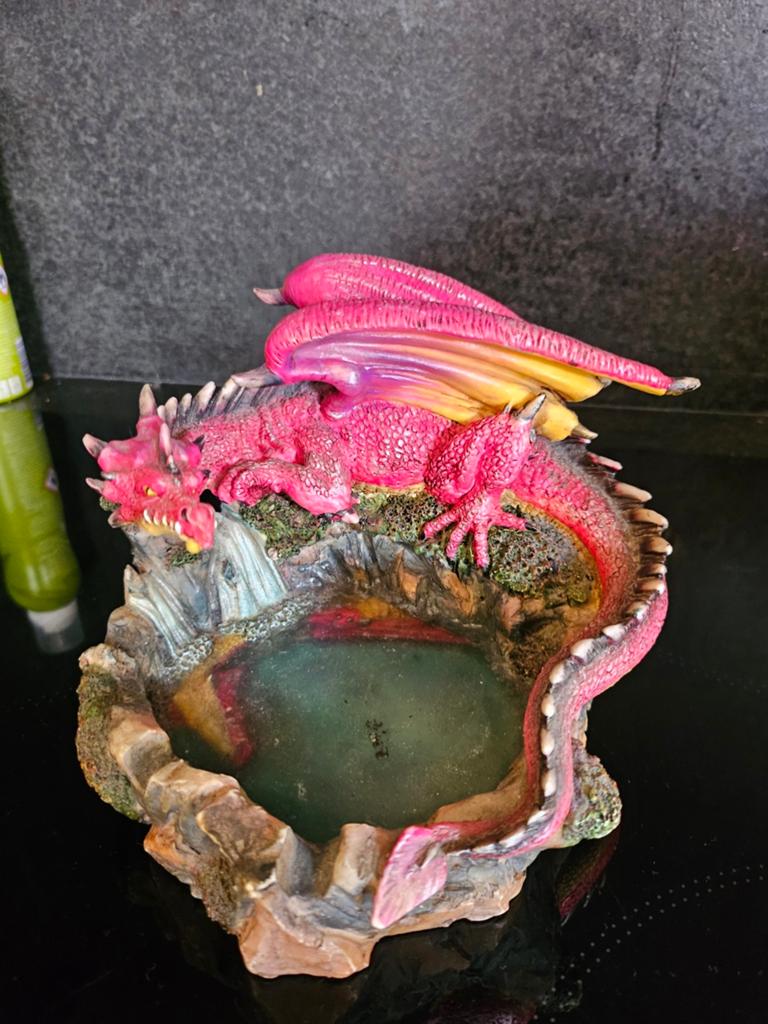 Draken asbak - Fantasy decoratie, Gebruikt, Meerkleurig, Overige stijlen, Ophalen of Verzenden