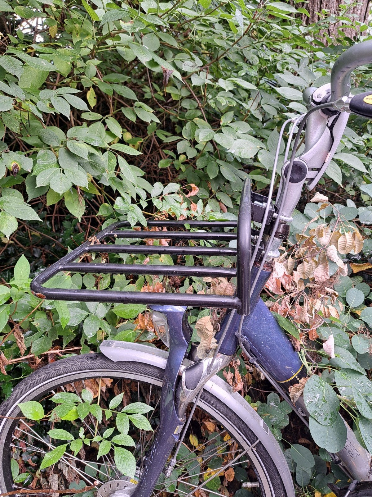 Stevige zwarte voordrager voor fiets, Ophalen of Verzenden, Gebruikt
