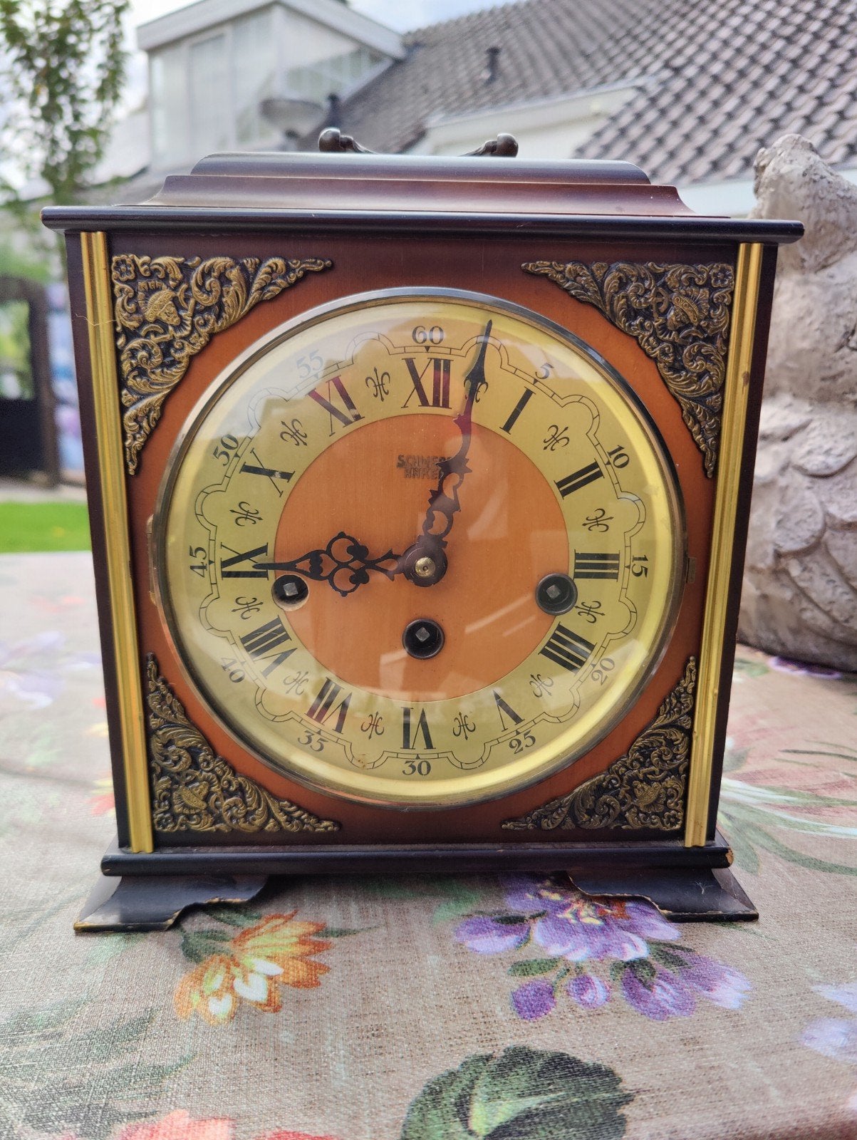 vintage klok met slag uurwerk, Ophalen of Verzenden