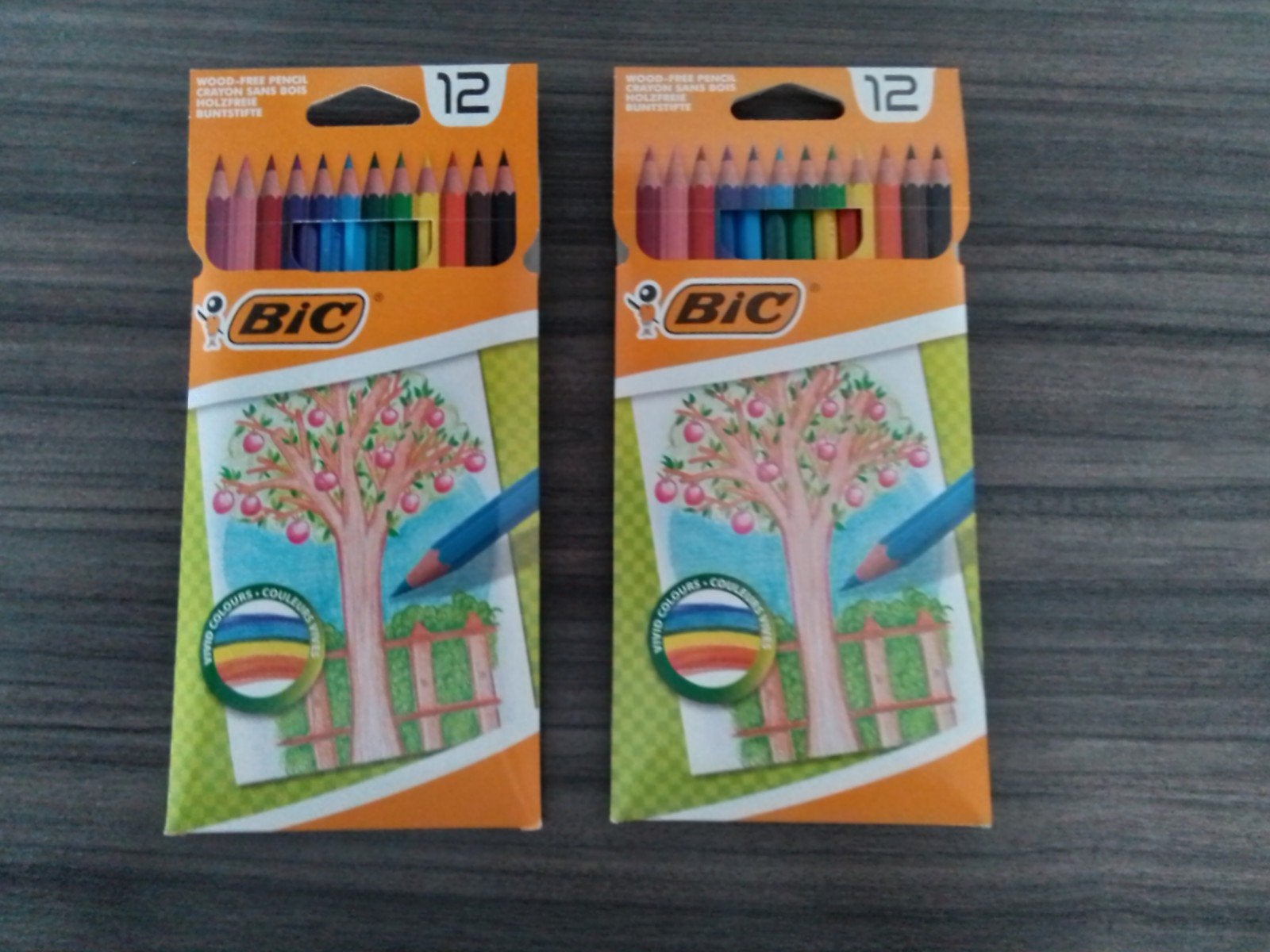 2 pakken bic kleurtjes/kleurpotloden 1 nieuw andere 1x gebru, Ophalen of Verzenden, Nieuw