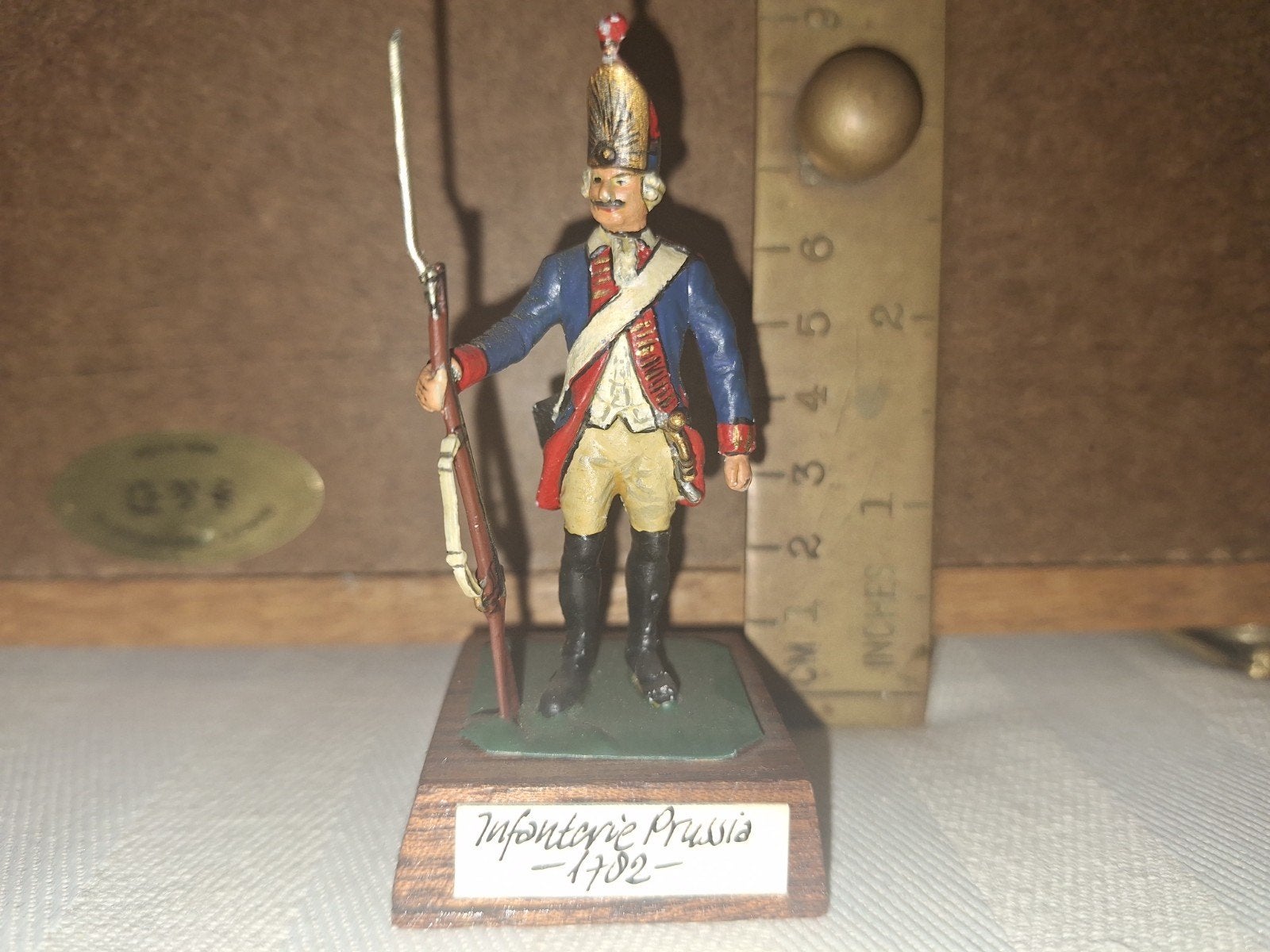 Tinnen soldaat Pruisische Infanterie 1782, Verzenden, Landmacht, Duitsland, Miniatuur of Beeldje