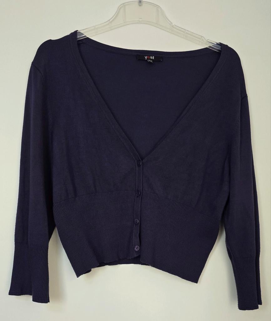 Kort dames vestje mt XL Merk Yest eerder mt L, Blauw, Maat 42/44 (L), Ophalen of Verzenden, Korte mouw