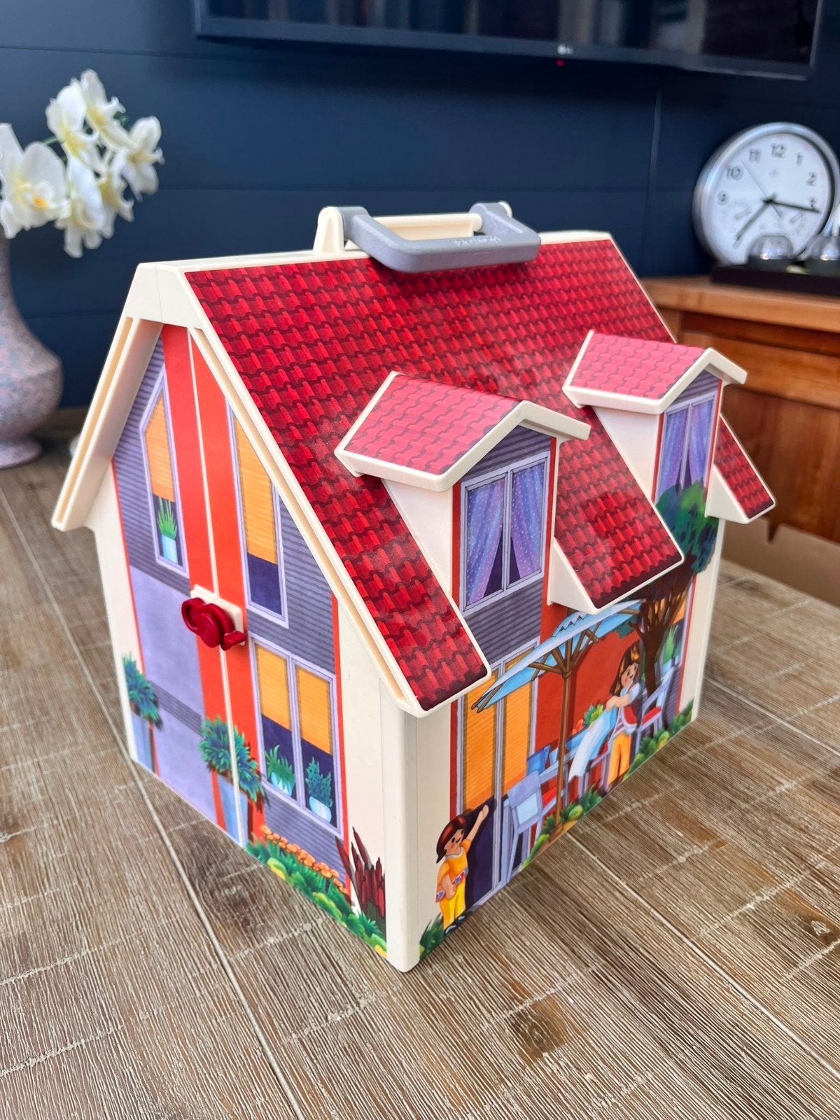 groot Playmobil meeneemhuis met uitgebreide inrichting, Gebruikt, Gebouw, Complete set, Ophalen of Verzenden