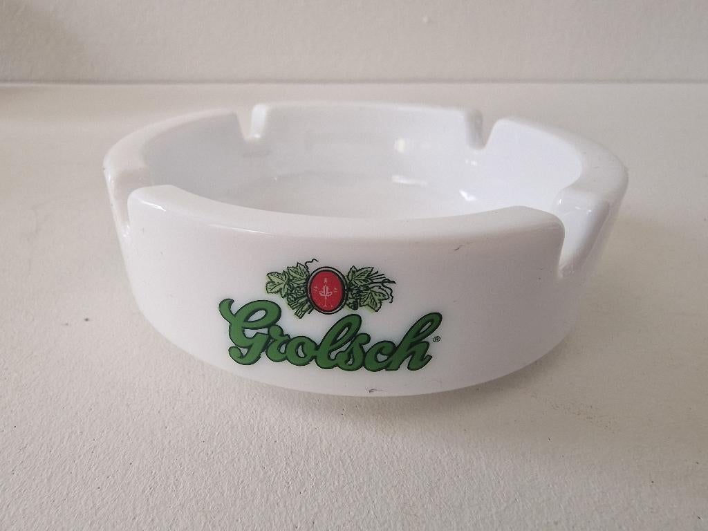 Vintage reclame asbak - Grolsch, Gebruiksvoorwerp, Onbekend, Ophalen of Verzenden, Onbekend