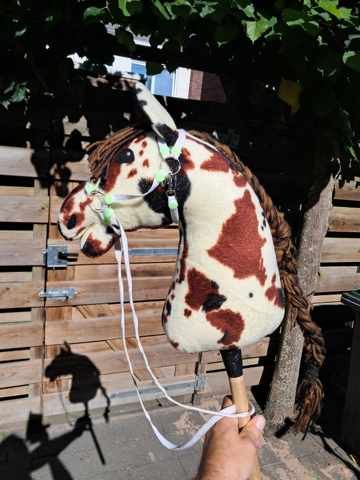Hobbyhorse / Stokpaardje - Bruin/Wit Gevlekt, Ophalen of Verzenden, Jongen of Meisje