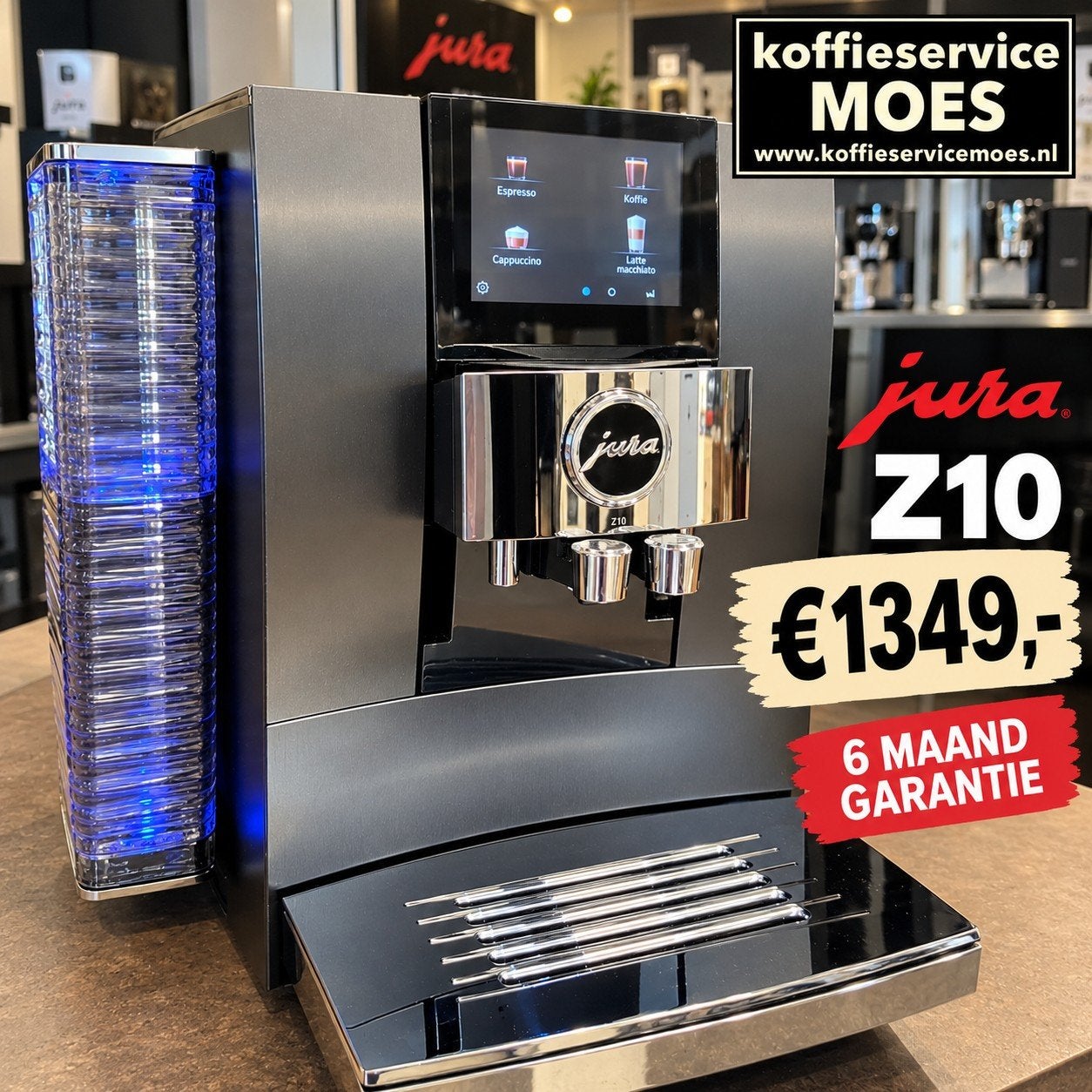 Jura Z10 gebruikt gereviseerd met 6 maanden garantie, 10 kopjes of meer, Ophalen of Verzenden, Koffiemachine