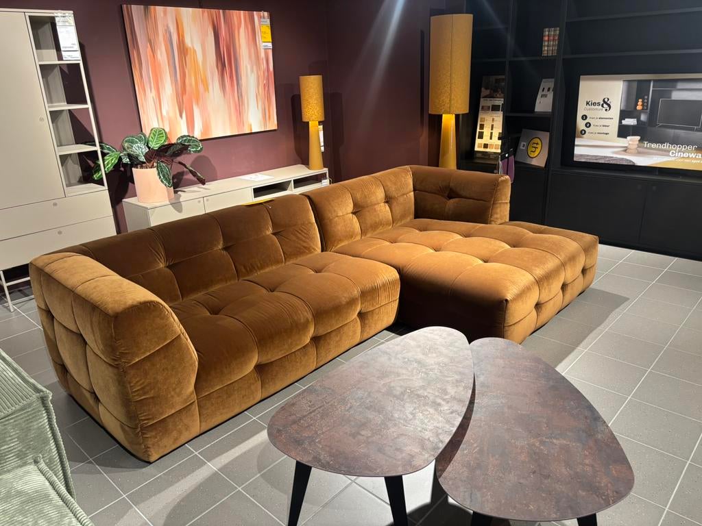 Trendhopper Hoekbank Cluny, Huis en Inrichting, Ophalen, Zo goed als nieuw, Stof