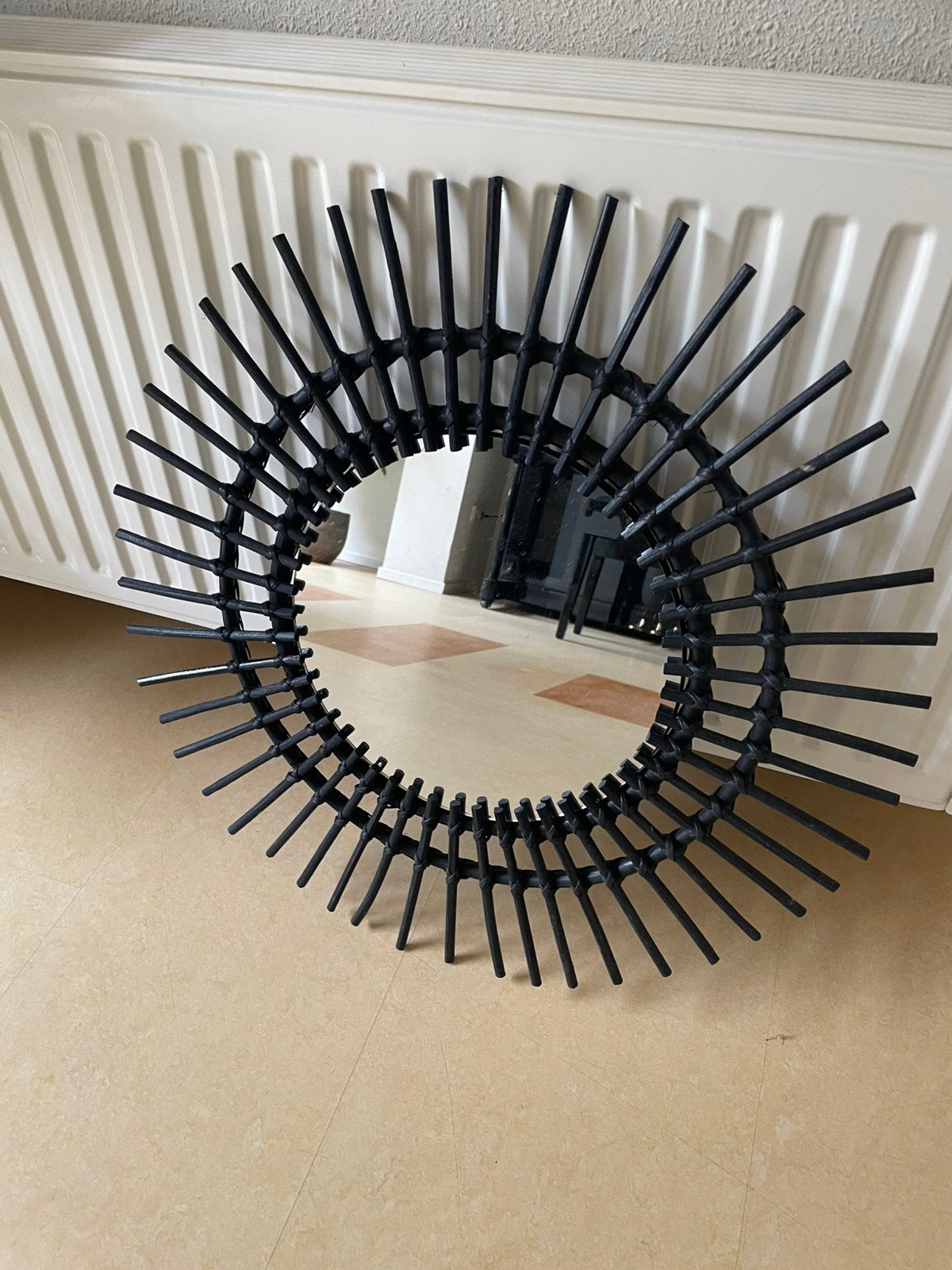 Spiegel - rond - zwart, Ophalen, Rond, Nieuw, Minder dan 100 cm