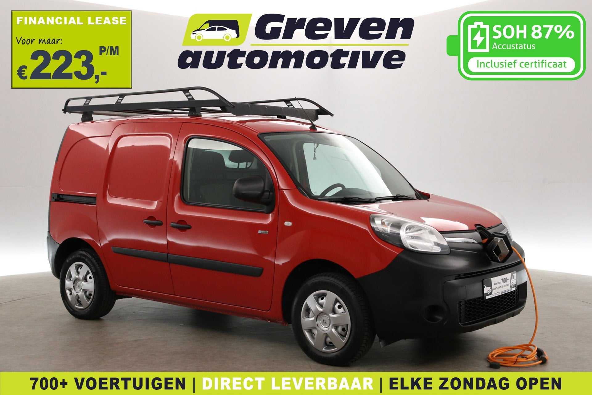Renault Kangoo Z.E. 33 kWh | Koop Accu | SOH 87% | Airco | I, Auto's, Automaat, Gebruikt, 33 kWh, Origineel Nederlands