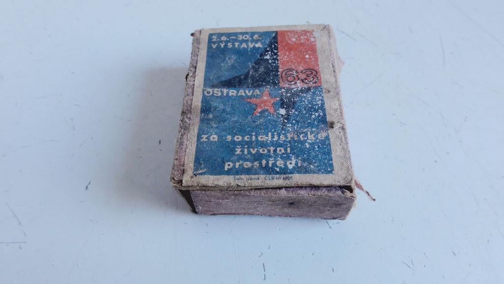 Luciferdoosje, antiek Tsjechie Vystava Ostrava 1963, Antiek en Kunst, Ophalen of Verzenden