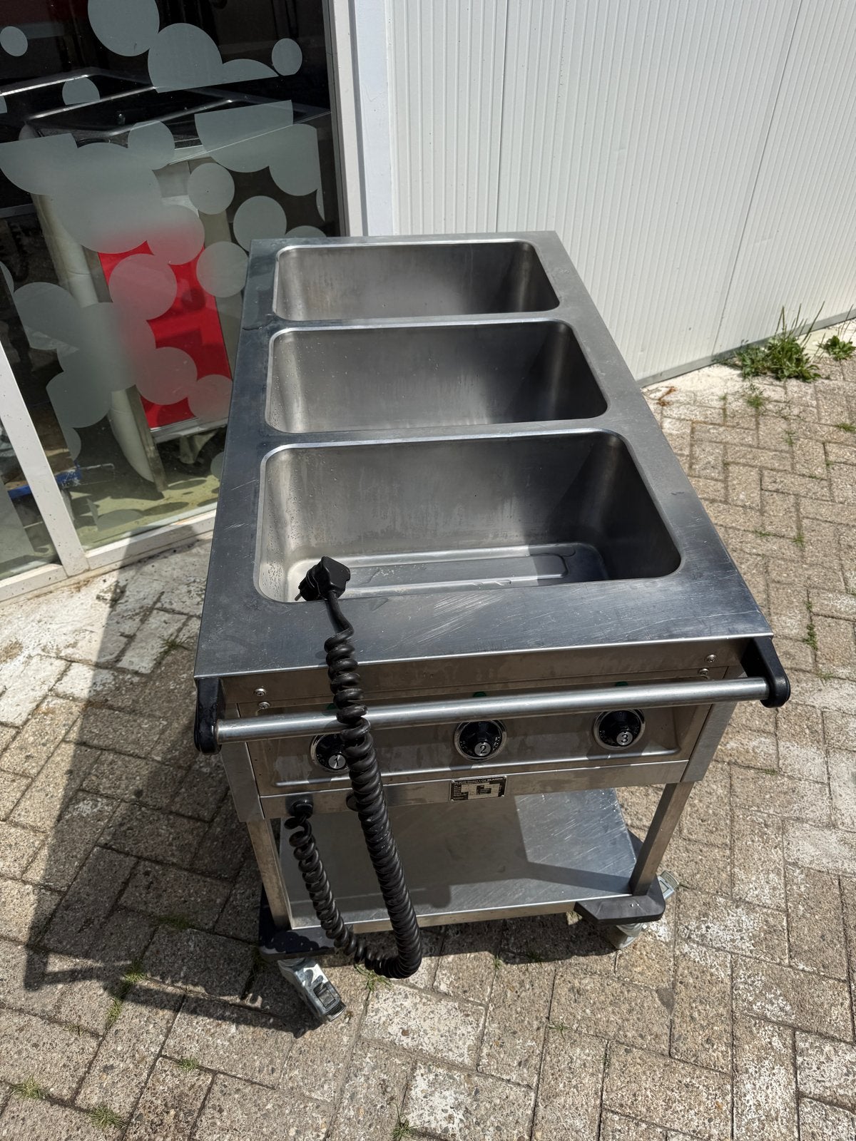 Blanco Bain-Marie SAW 3 bainmarie wagen rvs verrijdabaar, Ophalen, Gebruikt