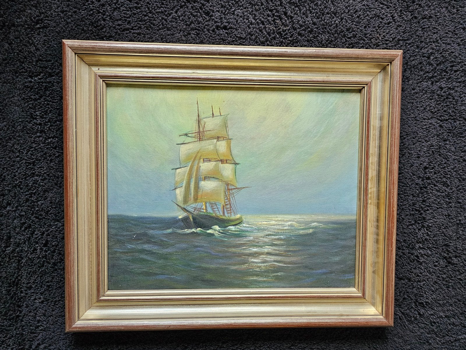 scheeps gezicht schilderij, Antiek en Kunst, Ophalen of Verzenden, Handgeschilderd, Overig onderwerp