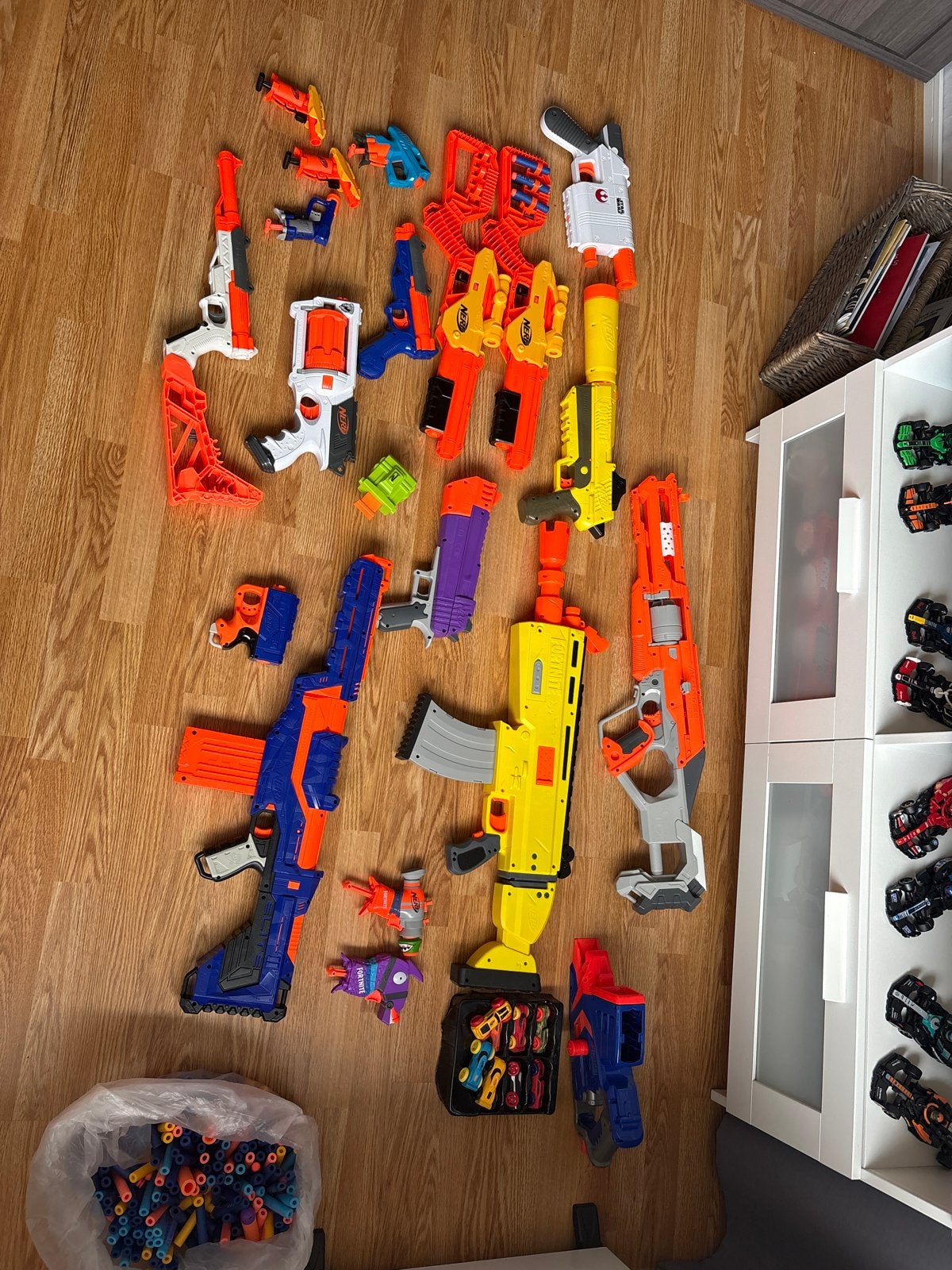 Grote Nerf Collectie:18 Geweren, Pistolen,Nitro Set,Darts, Ophalen, Gebruikt, Jongen of Meisje