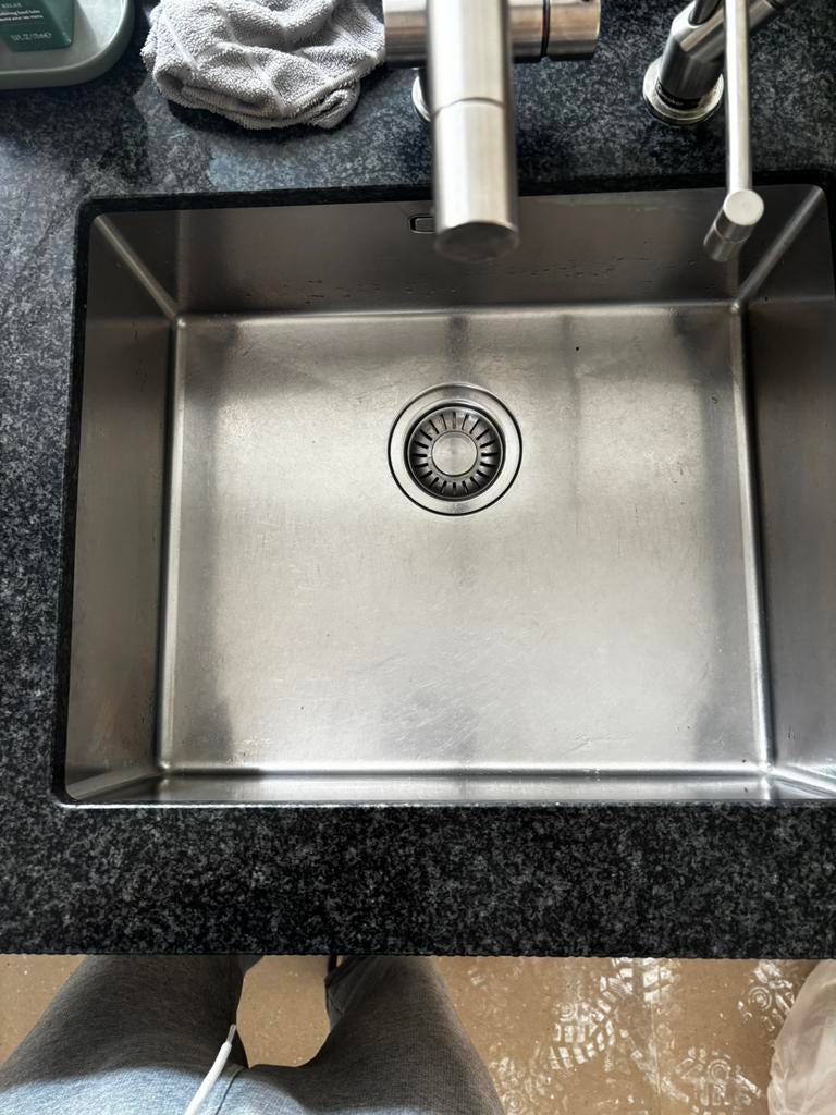 RVS gootsteen, Gebruikt, Overige kleuren, Minder dan 25 cm, Minder dan 100 cm