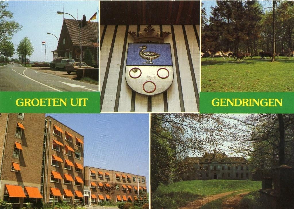 GENDRINGEN Restaurant Tehuis Wapen Hertenkamp Groeten, Verzamelen, Ansichtkaarten | Nederland, Verzenden, 1980 tot heden, Gelopen