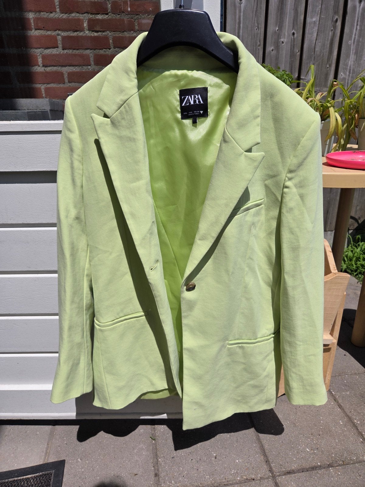 Dames blazer zara groen., Kleding | Dames, Jasjes, Kostuums en Pakken, Maat 38/40 (M), Zara, Ophalen of Verzenden, Zo goed als nieuw