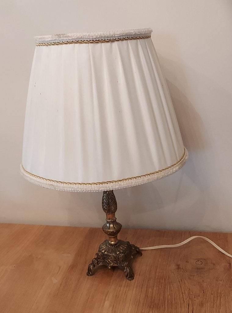 Vintage klassieke tafellamp, Huis en Inrichting, Ophalen, Gebruikt, 45 cm, Inclusief lichtbron