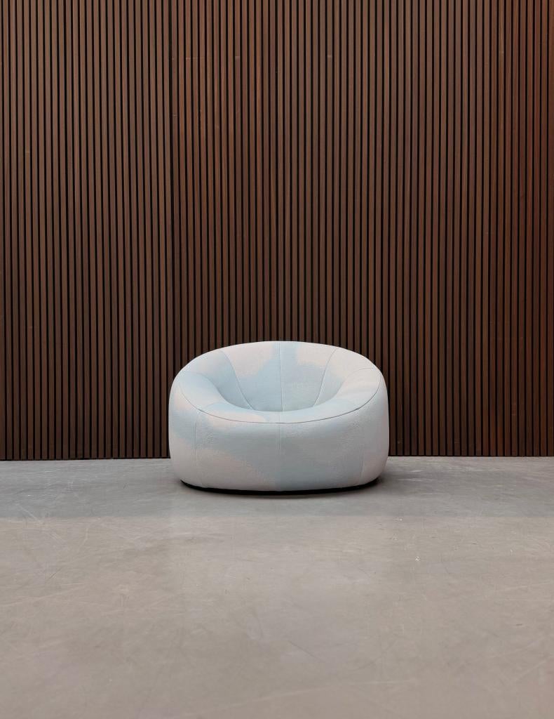 Ligne Roset Pumpkin Fauteuil - blauw/wit