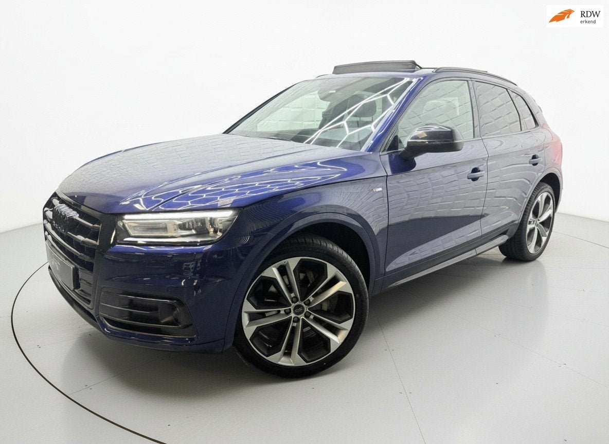 Audi Q5 2.0 TFSI quattro 3x S LINE PANO VIRTUAL ACC CAM LEER, Auto's, Audi, Automaat, Gebruikt, 4 cilinders, Blauw