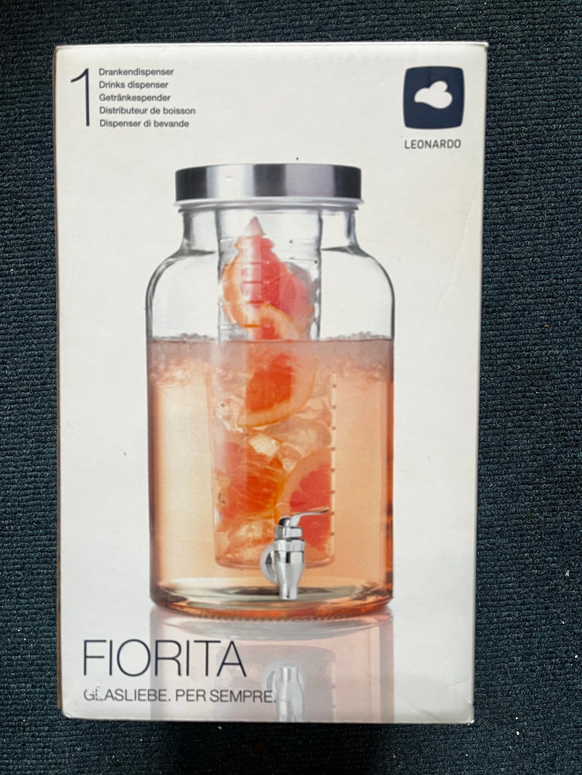Leonardo Fiorita Drankendispenser - Nieuw in doos, Ophalen, Nieuw, Meerkleurig, Overige merken