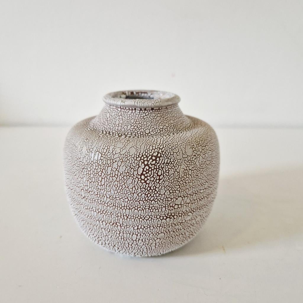 Vintage vaas Mobach Gemberpot stijl lava vaasje, Ophalen of Verzenden
