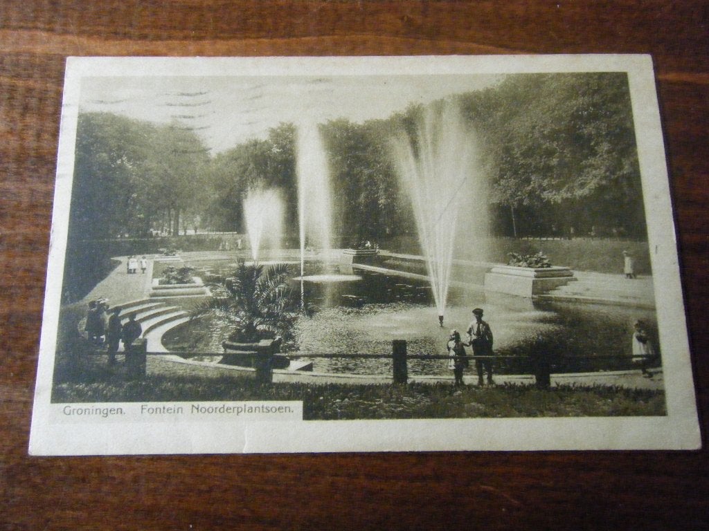 M29 - Groningen - Noorderplantsoen - Fontein - 1920 - Mooi, Ophalen of Verzenden, Voor 1920, Groningen
