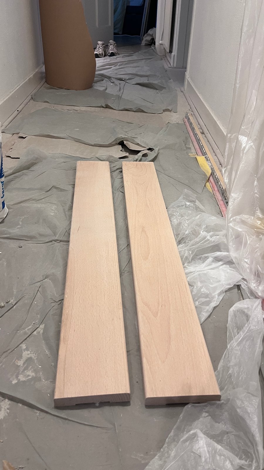 2 Nieuwe houten dorpels / drempels, Verzenden, Nieuw, Overige houtsoorten, Overige typen