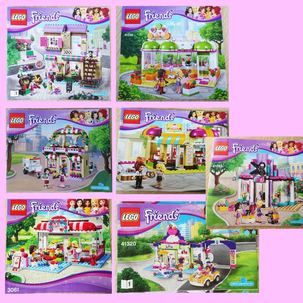 LEGO FRIENDS Restaurants - 7 sets - leuk!, Ophalen of Verzenden, Gebruikt, Complete set, Lego