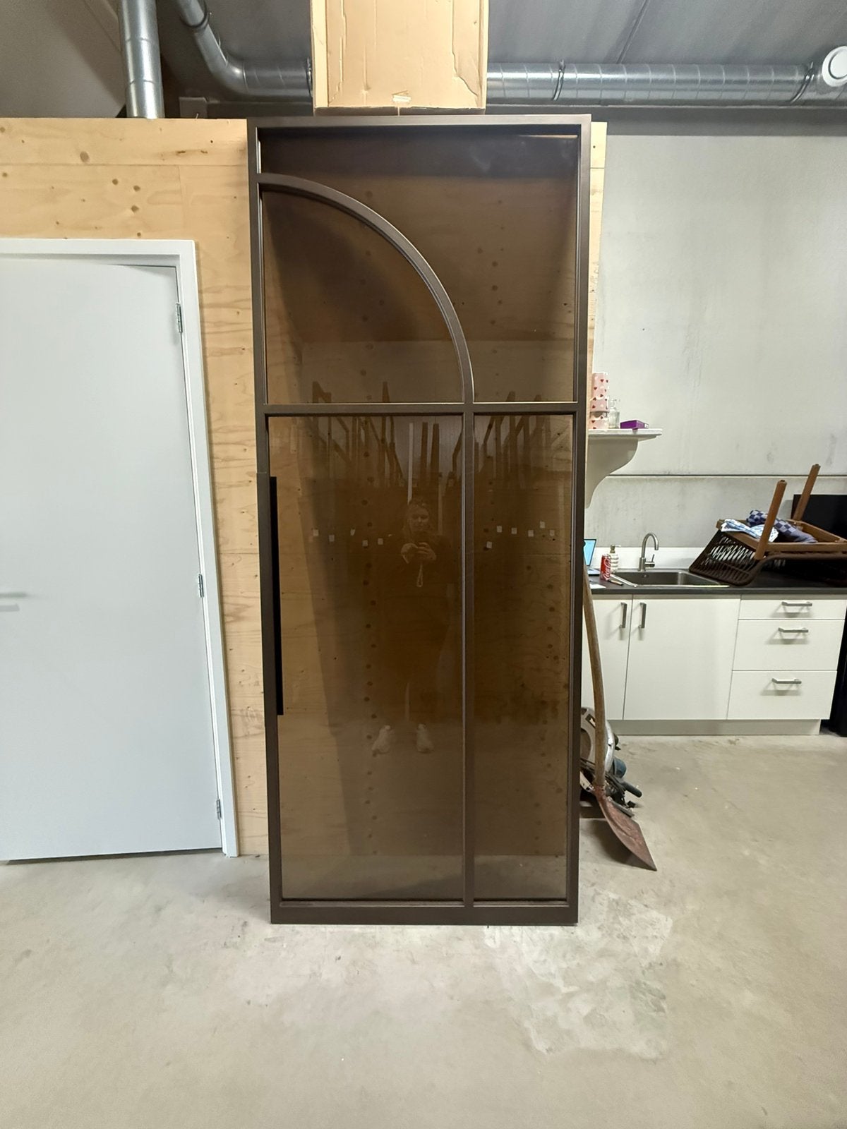 Stalen taatsdeur brons met softclose | 1037x2559 | 9, Ophalen, 215 cm of meer, Binnendeur, Glas