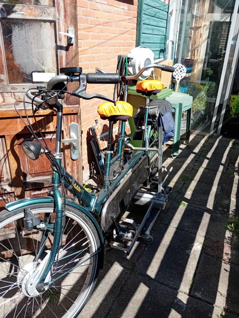 elektrische tandem opvouwbaar, Fietsen en Brommers, Fietsen | Tandems, Ophalen, Minder dan 10 versnellingen, Gebruikt, Van Raam