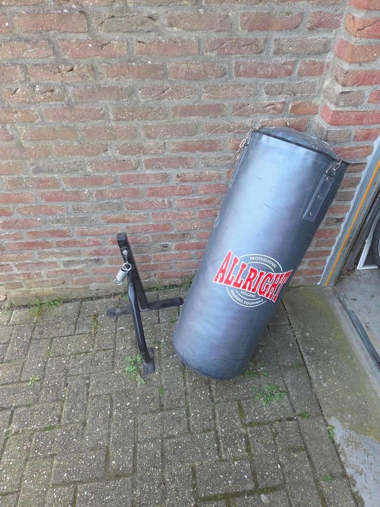 Bokszak Allright 90x35cm met muurbeugel, Ophalen of Verzenden, Gebruikt, Bokszak